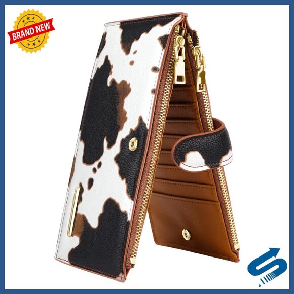 Handbags - Large Capacity RFID Blocking Bifold Wallet with Zipper Pocket